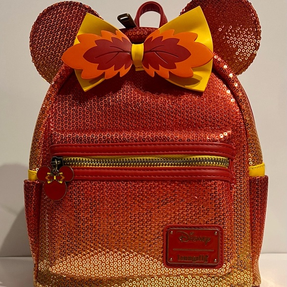 Loungefly Handbags - Loungefly Disney Fall Sequined Ombré Backpack NWT